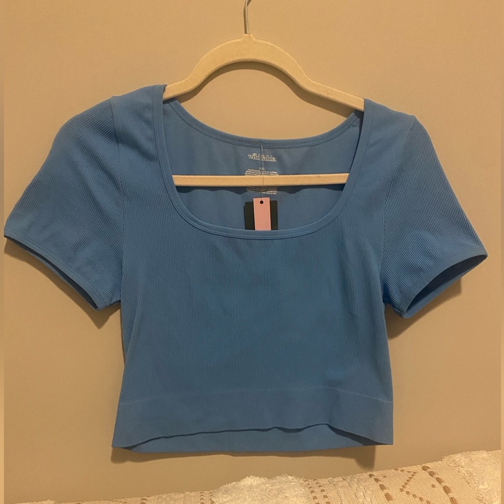Wild Fable Blue Crop Top